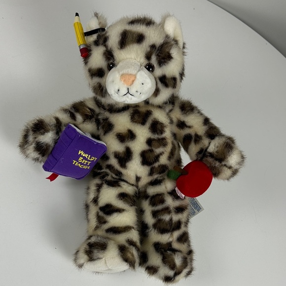 Build-A-Bear Sparkle Snow Leopard  Stuffed Animal with Teacher Accessories - Picture 1 of 11